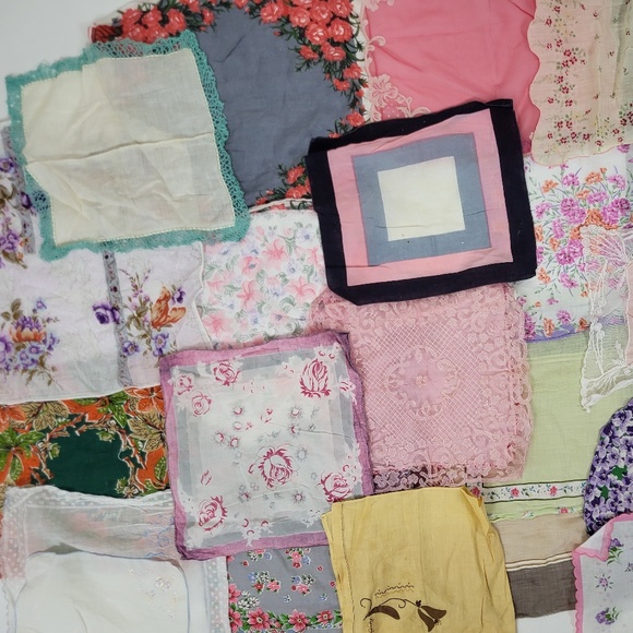 Vintage Multicolor handkerchiefs - Picture 4 of 12